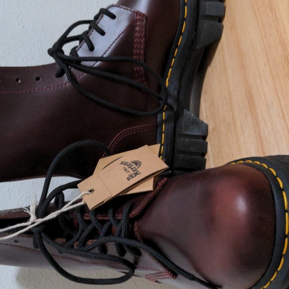 SOLD Dr Martens Audrick Boots on Charro Burgundy Leather sz 10 Women's - Picture 4 of 8